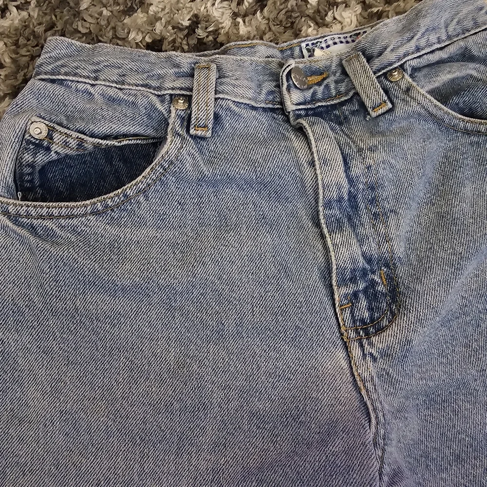 Vintage Sasson Girls Highwaisted Jean Denim Shorts With Raw Hem Size 14 - Picture 3 of 7